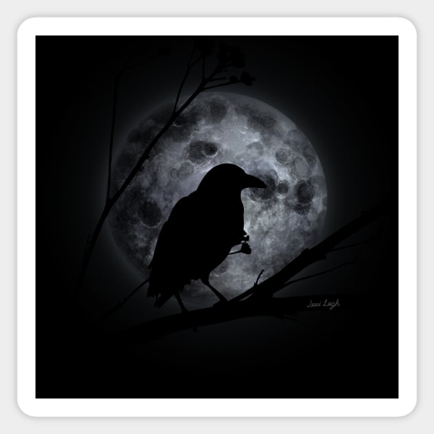 Crow Moon Sticker by JessiLeigh